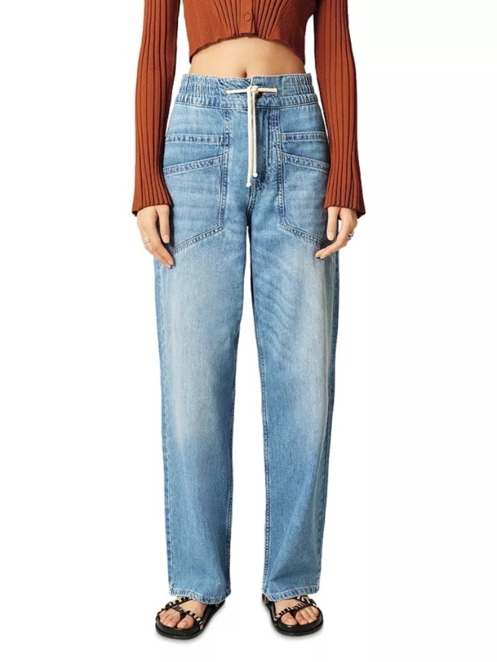 Ba&Sh Mima High Rise Straight Jeans NWT
